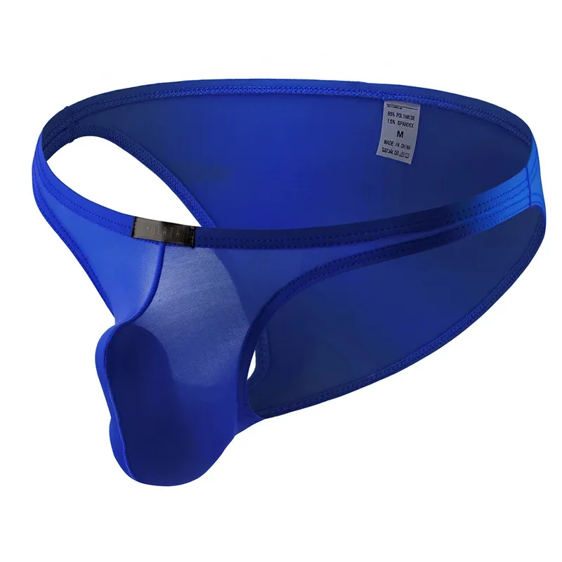 Men's Underwear Briefs Elastic Seamless Solid Underpants Ultra-Thin Breathable Briefs Ice Silk Seamless Low Waist Soft Underwear