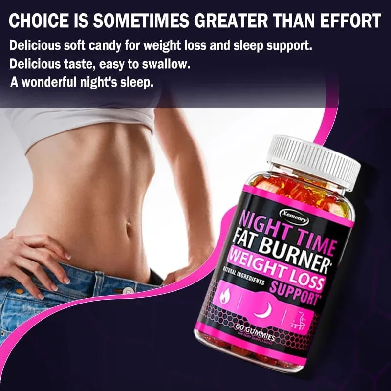 Nighttime Fat Burning Gummies - Fat Burning Metabolism Boosting Healthy Weight ManagementSupplementsSupplements
