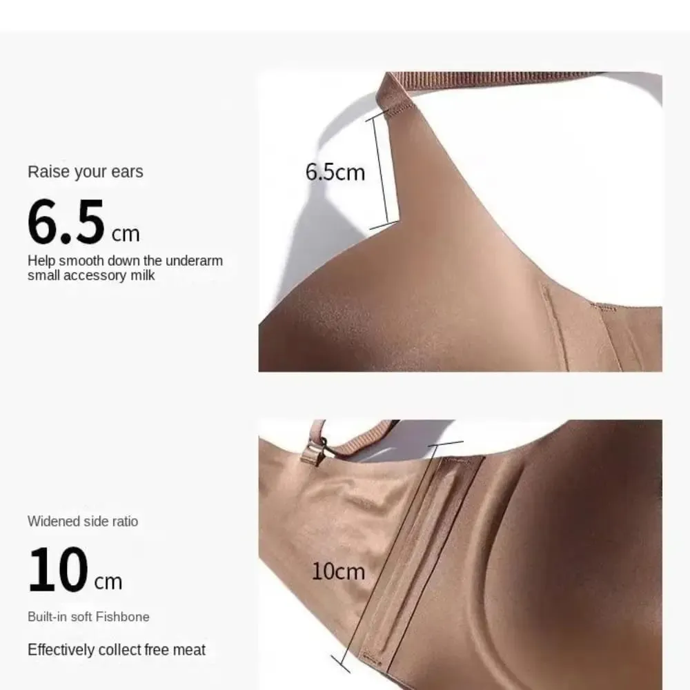 Padded Bralette Anti-sagging Lingerie Bras Solid Color Thin Lingerie Push Up Bra Skin-Hugging Invisible Seamless Bra For Women