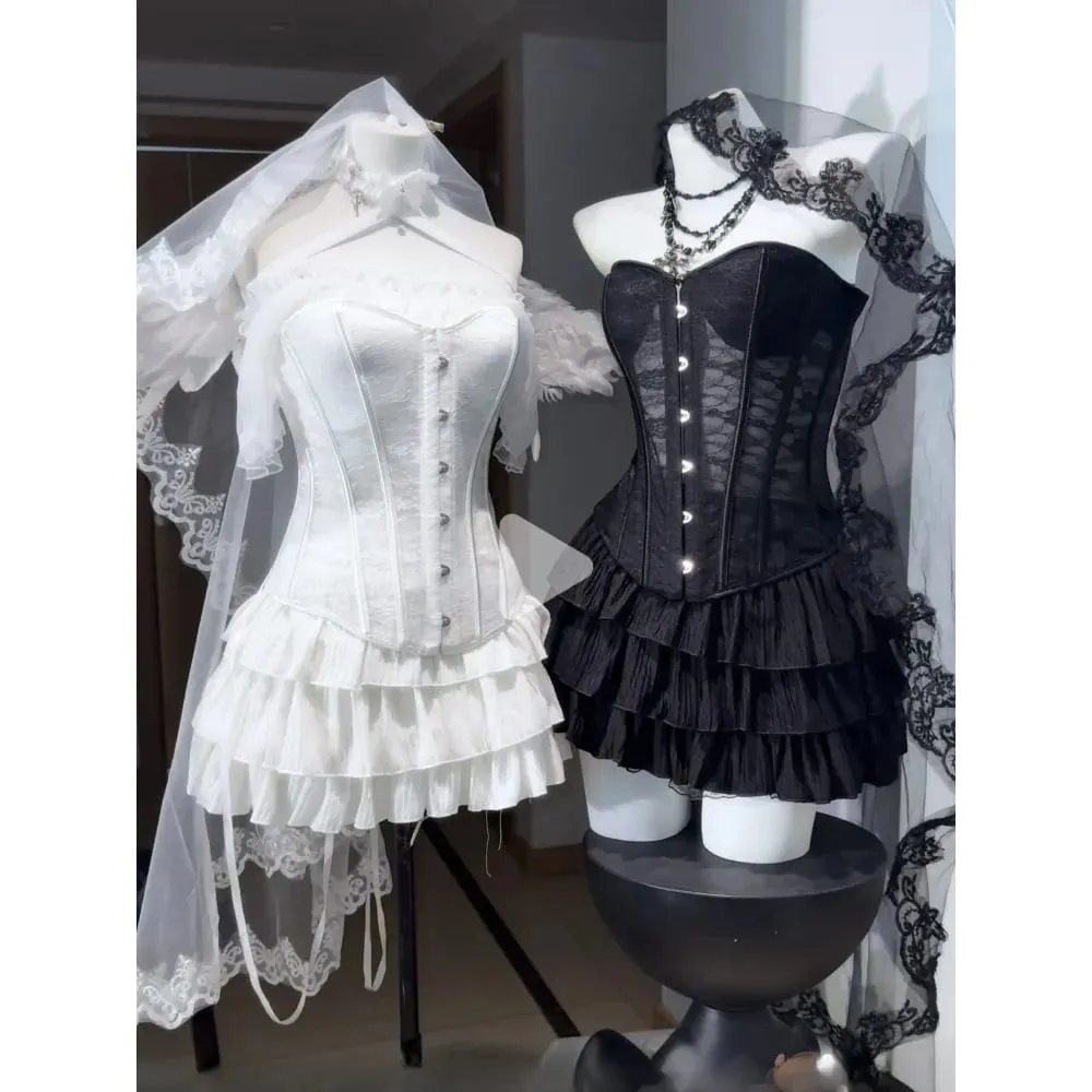 Robe Lolita noire douce d'été Y2k pour femmes, vêtements décontractés, robe japonaise Kawaii, vêtements de soirée, Vintage Chic, vêtements d'extérieur, nouveau