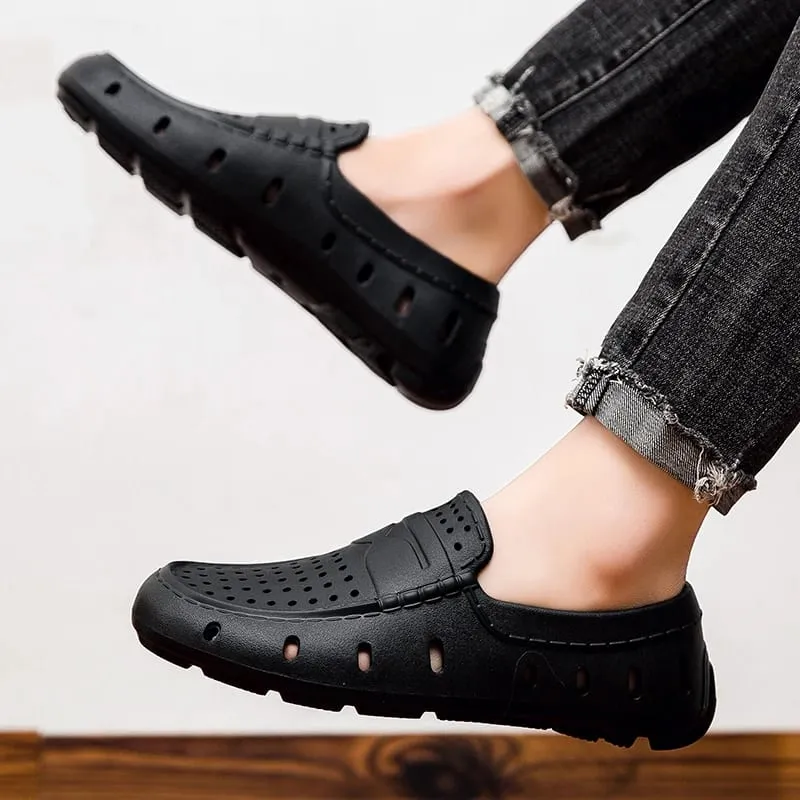 Sepatu Pantofel Nyaman Pria Sepatu Kulit Sepatu Berkendara Antiselip Sepatu Kasual Sandal Eva Sepatu Antiselip Ukuran Besar 46