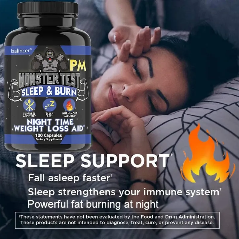 Nighttime Fat Burning Supplement - with Natural Plant Extracts & Magnesium Zinc Weight Management Unisex