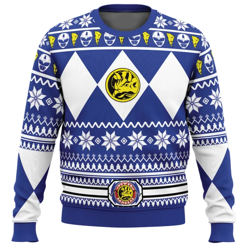 Herren und Damen Herbst_Winter New Mighty Morphin Multi Color Ranger Power Ranger Ugly Christmas Sweater Weihnachtsfeier Hoodie