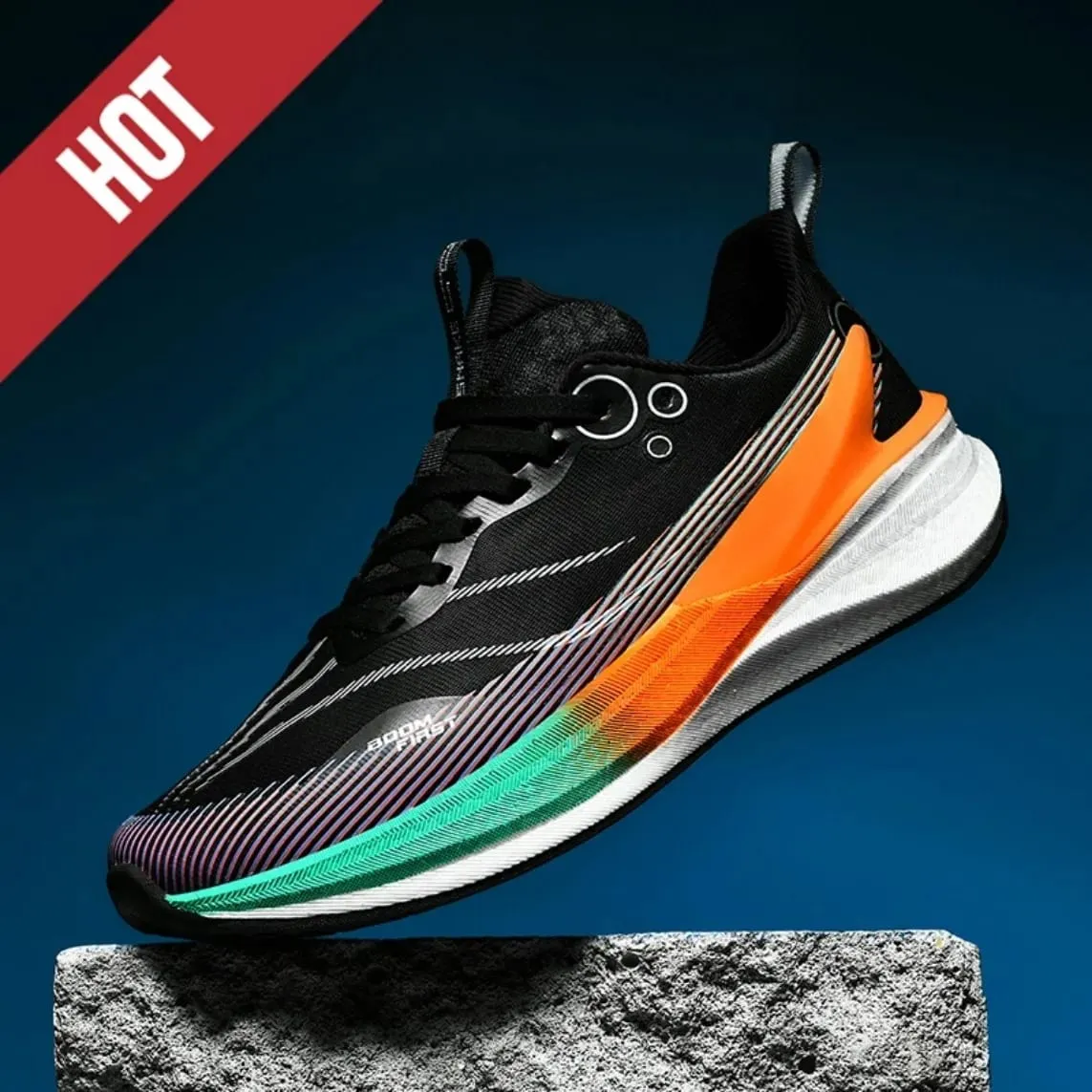 Men Marathon Carbon Plate Air Cushion Running Shoes Breathable Lightweight Outdoor Athletic Racing Training Sports Sneakers