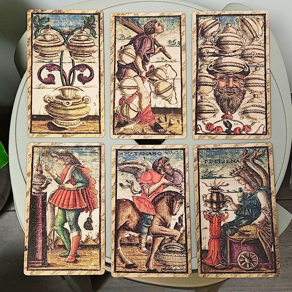 12*7cm Printed on 350GSM Double-embossed Cardstock Sola Busca Tarot Deck In Rigid Box 78 Pcs Vintage Tarot Cards
