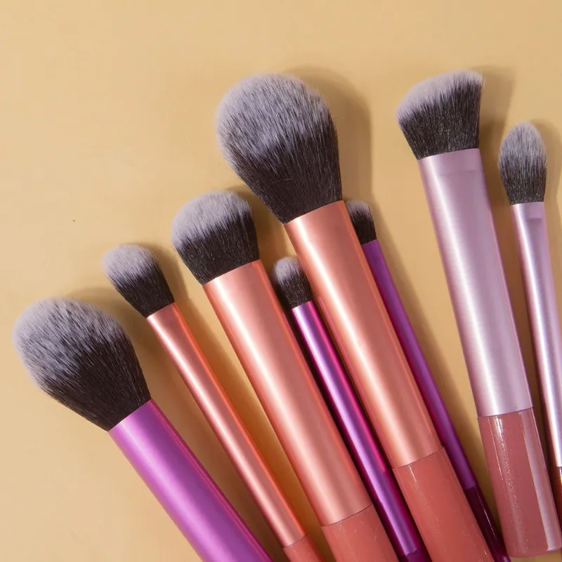 Makeup Brush Kit Soft 8pcs Synthetic Hair Make Up Brushes Foundation Blush Eyeshadow Cosmetic Makeup Tools