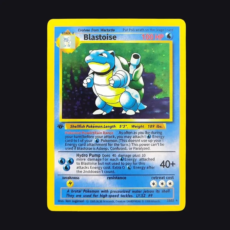 Proxy PKM English GAME 1ST EDITION Charizard Blastoise Venusaur Mewtwo Holo TCG Game Collection Card