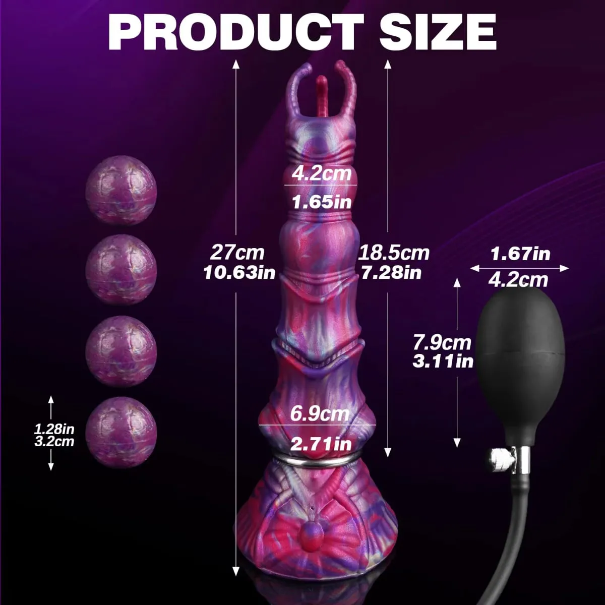 Inflatable Ovipositor Dildo Silicone Anal Plug Sex Toys Fantasy Laying Eggs Anal Plugs Female Vagina Balls Penis Adult Products