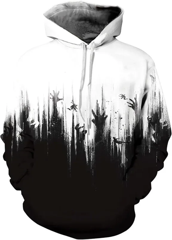 Hoodie Grafik Lelaki Uniseks Cetak Kebaharuan Hoodie, Baju Pullover Corak 3D Dengan Poket, Hoodie Grafik Panas Lengan Panjang Saya