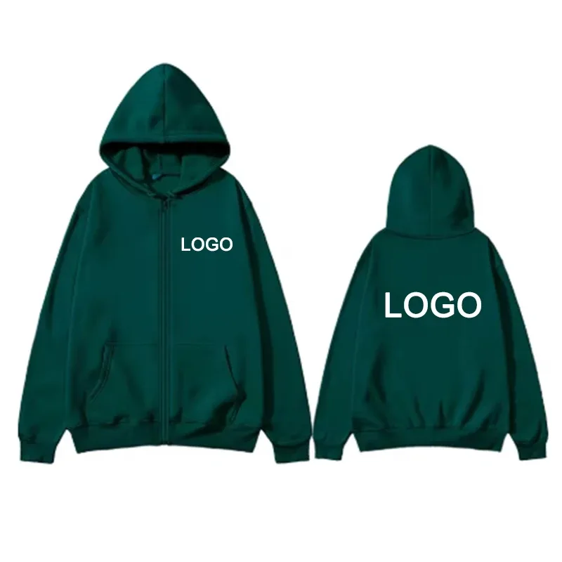 Tùy Chỉnh In Hình Dây Kéo Áo Khoác Nam Thời Trang Tay Dài Dây Kéo Lên Áo Nỉ Nữ Cá Tính Hoody Chui Đầu Sudadera