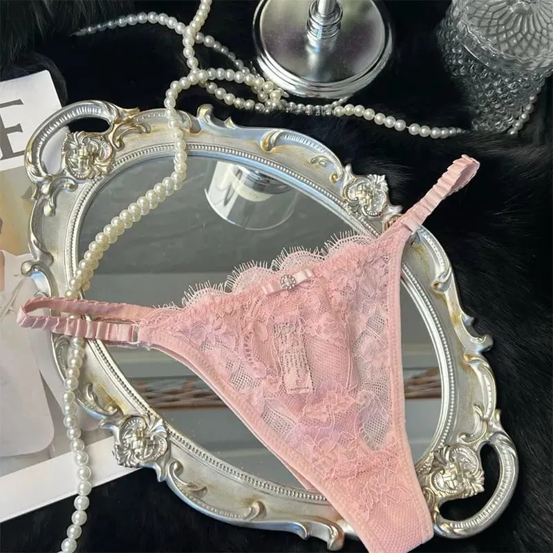 Seluar Dalam Wanita Renda Seluar Dalam Mini Seluar Elegan Fancy Seksi Lutsinar Pakaian Dalam Wanita Pakaian Intim Pinggang Rendah G-String