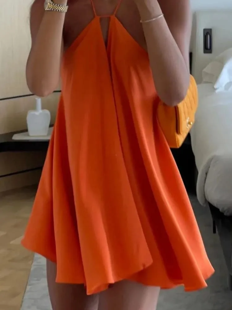 Sexy Party Off Shoulder Dresses 2025 Women's Elegant Sleeveless Hollow Out Beach Dress Backless High Street Lady Summer Vestidos