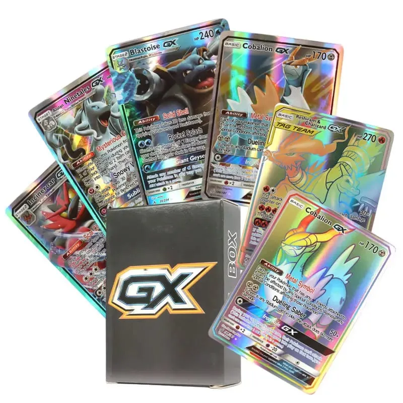60/100Pcs Pokemon Shining Cards English Version MEGA GX Vmax TAG EX Proxy Collection Cards Toys Children Gift