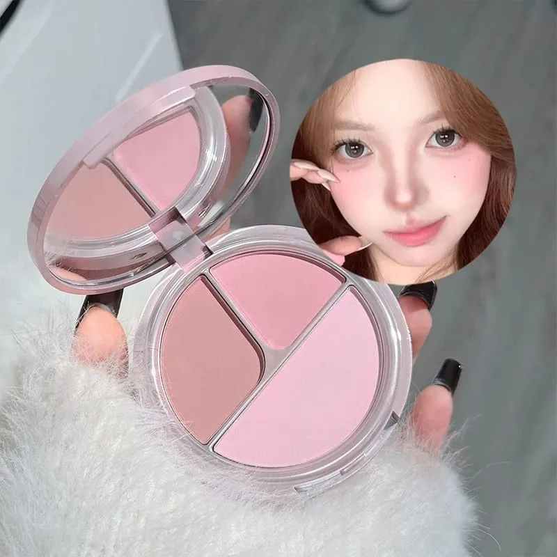 ART VALUE 7PCs Multipurpose Makeup Sets Include 3 Matte Lip Mud 1 Pressed Powder 1 Blush 1 Eyes Palette And Necklace Cosmetics