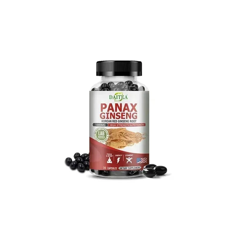 Ginseng Extract - Brain Booster for Memory and Focus Nitric Oxide Supplement Natural Energy Boost for Men and Women