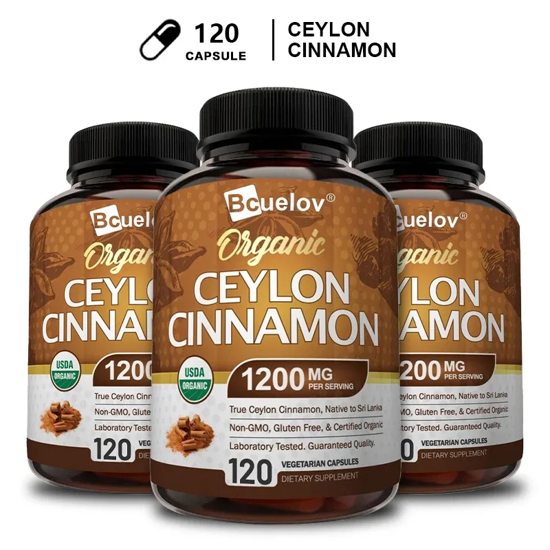 Ceylon Cinnamon 1200Mg Per Serving 120 Capsules - Healthy Blood Sugar Support Joint Support Antioxidant