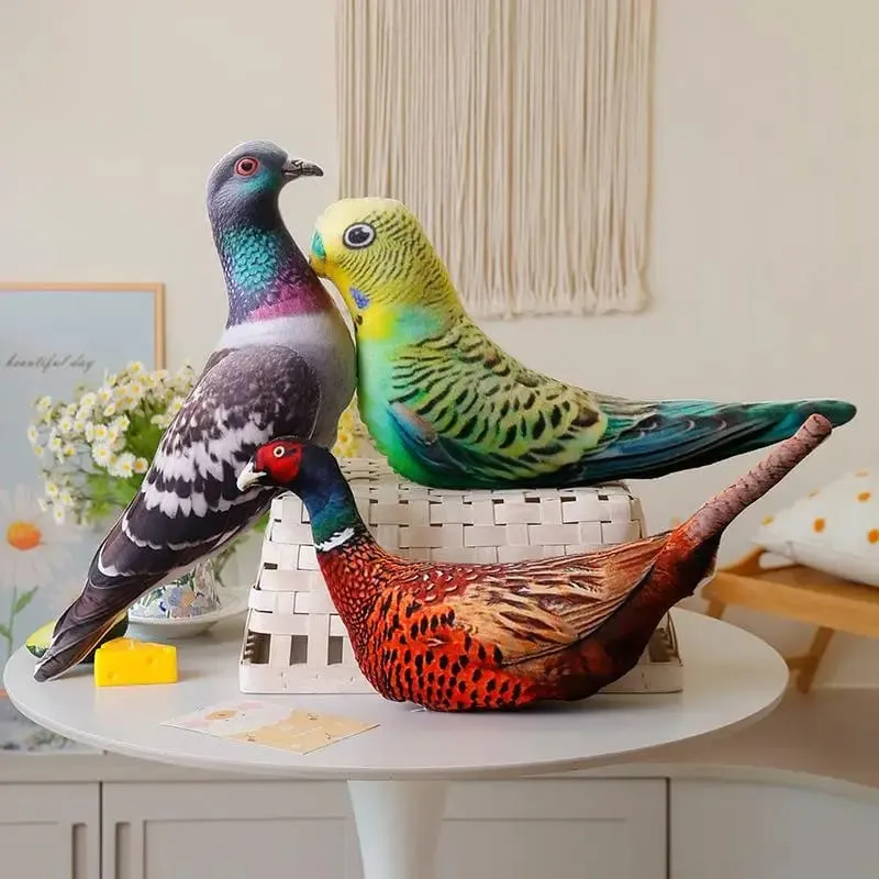 【BS】Lifelike Rooster Plush Throw Pillow Vivid 3D Print Soft Fluffy For Home Sofa Decor Kids Gift Animal Room Decor