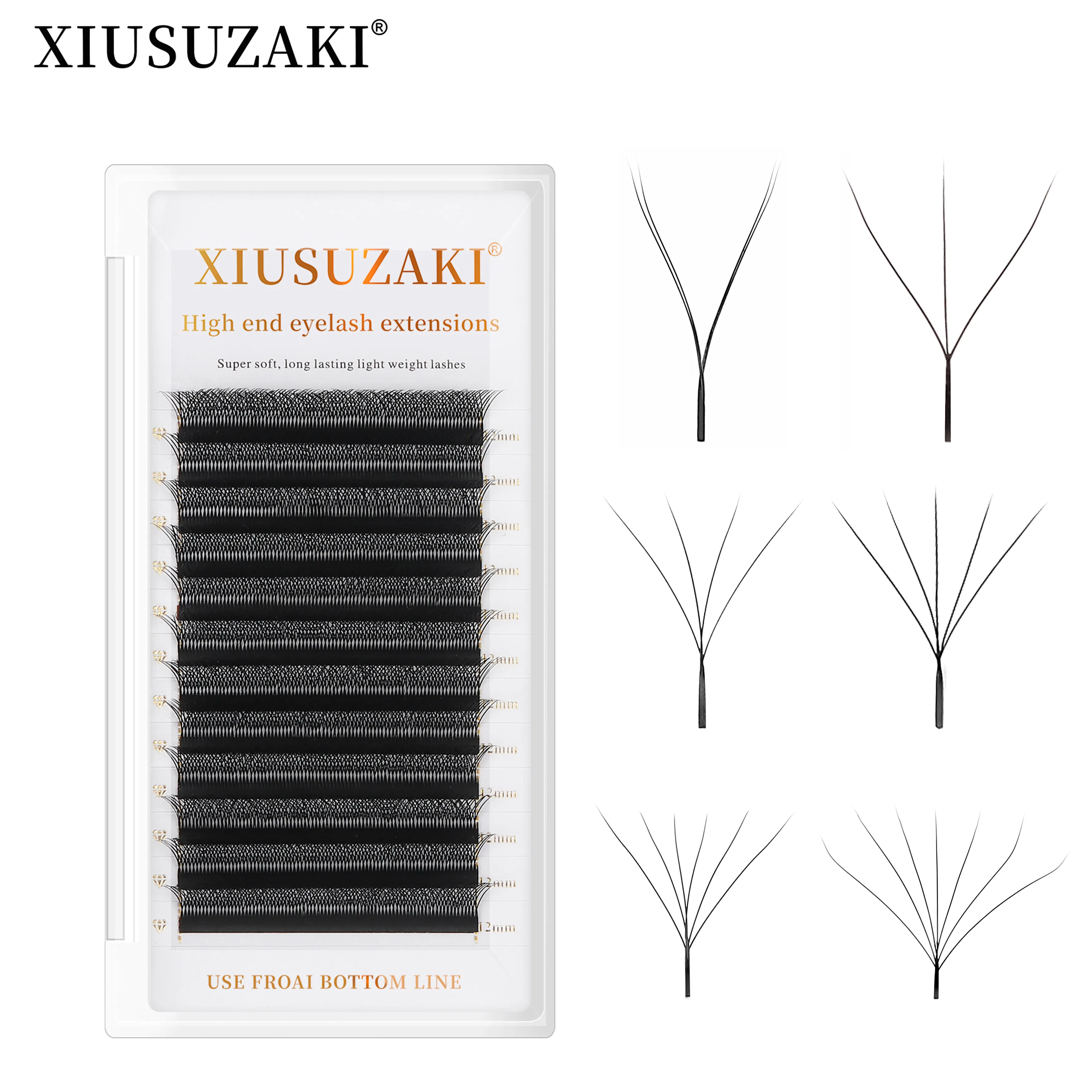 W Shaped Bloom 2D 3D 4D 5D 6D 7D 8D Automatic Flowering Premade Fans Eyelashes Extensions Natural yy Individual Lashes