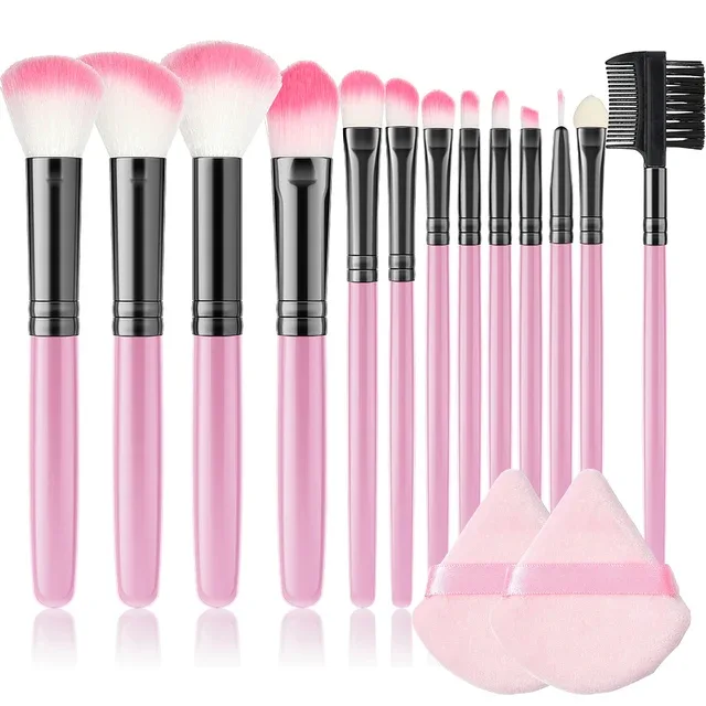 Professional 13PCS Makeup Brushes Set 2 Powder Puff Sponge for Cosmetics Foundation Blush Eyeshadow Blending Brush Beauty Tools — image 8