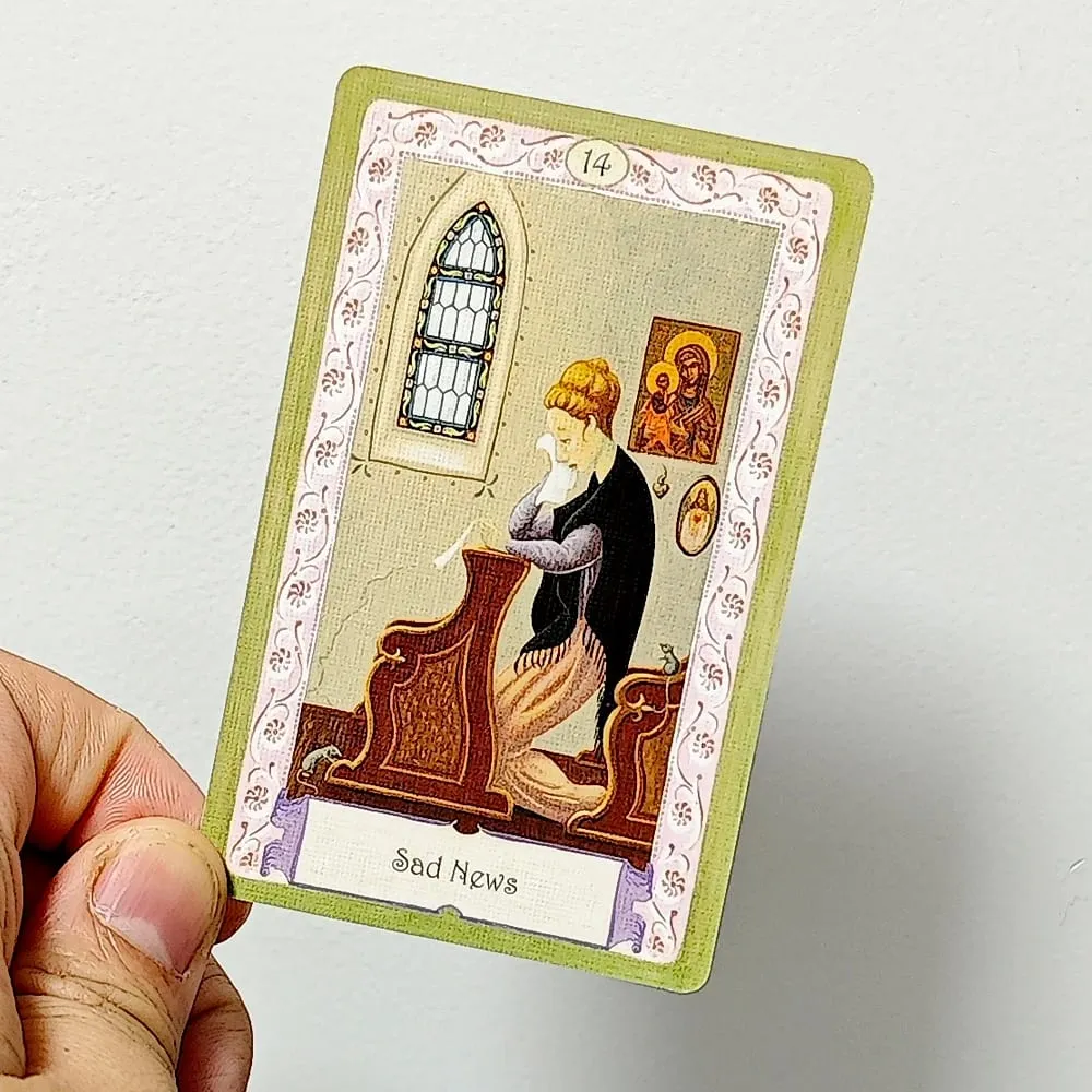 Mystical Kipper Deck 9*6cm German System of Fortune Telling 36 Pcs Oracle Cards with Keywords