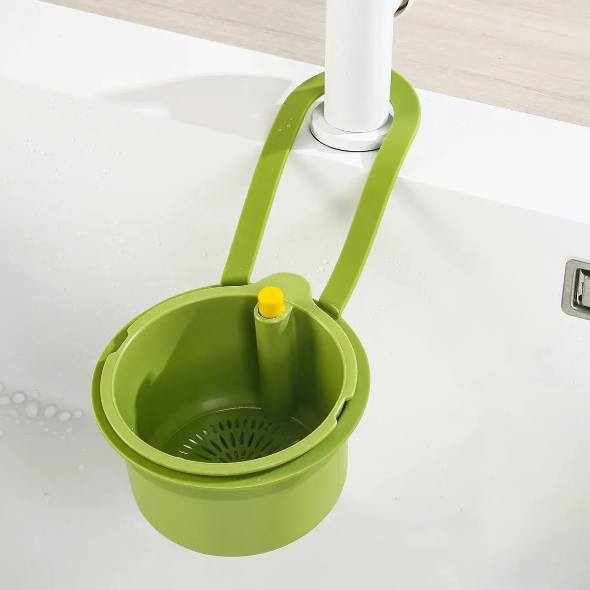 Hanging Sink Draining Basket Openable Bottom Cover Detachable Kitchen Garbage Filter Food Residue Filter Cleaning Water Basket