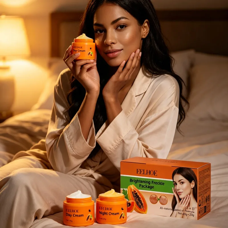 Whitening Freckle Cream Anti Pigment Dark Spot Corrector Lighten Skin Brightening Papaya Cream Day and Night Cream 40g