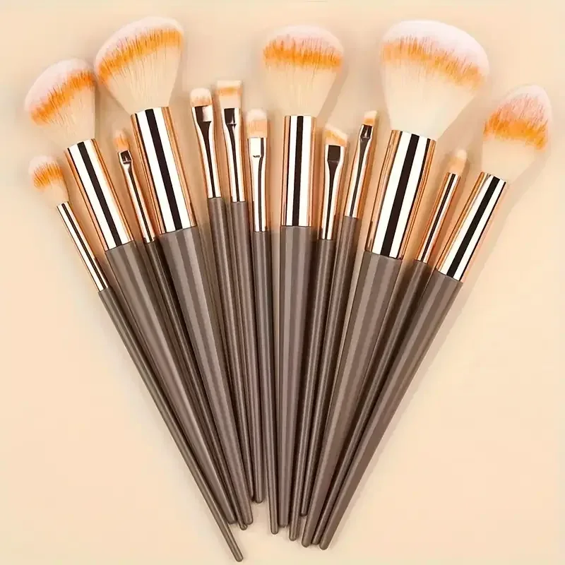 13PCS Makeup Brushes Set Eyeshadow Foundation Highlighter Blush Concealer Female Soft Beauty Tool Puff Beauty Sponges Thumb Puff — image 20