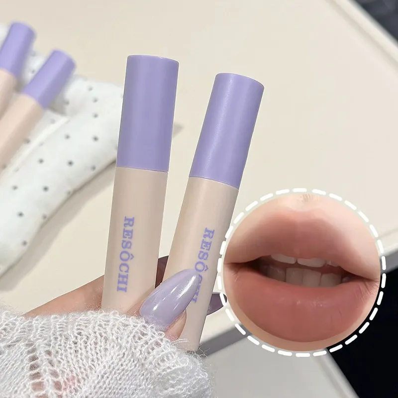 Bean Paste Pink Lip Mud Matte Velvet Red Brown Lip Gloss Moisturizer Waterproof Lasting Non Drying Non-Stick Cup Lip Tint Makeup — image 3