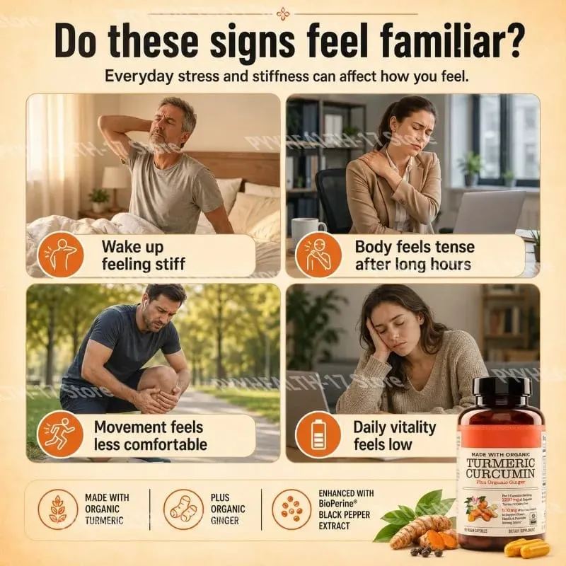 Turmeric Curcumin Plus Vegan Capsules Made with Organic Ginger Supports Joint Health and Heart Health Non-GMO 90 Capsules