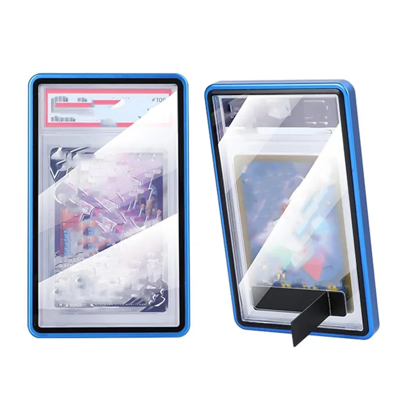 Aluminum Alloy Multicolor Trading Card Protect Case with Stand For PSA BGS Graded Card Support Horizontal and Vertical