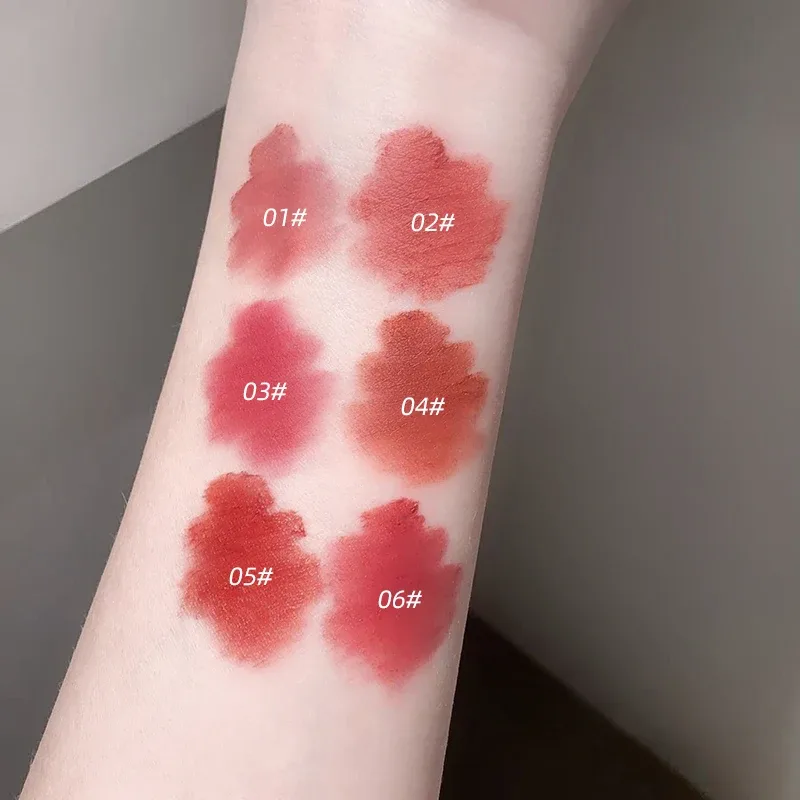 Gegebear powder lip mud matte lips low saturation white lipstick natural color no cup lasting makeup without fading