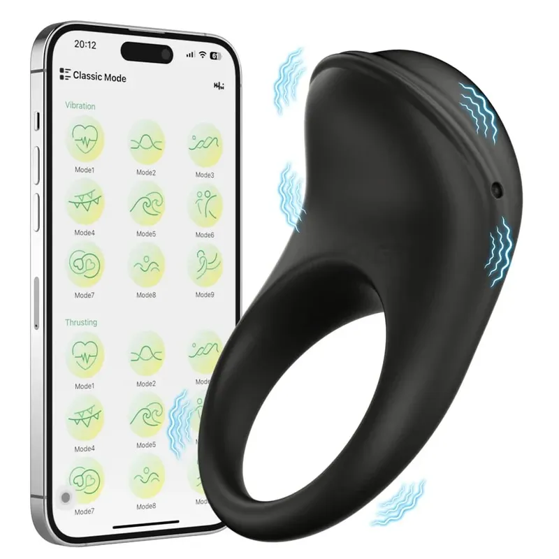 APP Control Vibrating Cock Ring for Men Penis Ring G Spot Clitoris Clit Stimulator Delay Ejaculation Sex Toy for Adult Products — image 12