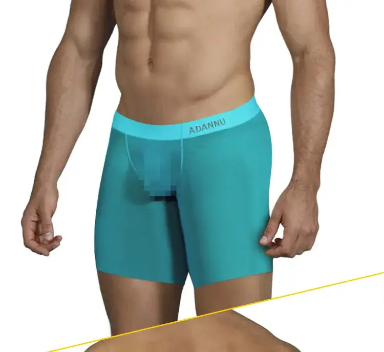 Seluar Dalam Lelaki 0.01mm Ultra Nipis Seluar Dalam Boxer Panjang Penyejuk Sutera Ais Seluar Dalam Kecergasan Gim Lutsinar Seluar Dalam Jaring Lancar