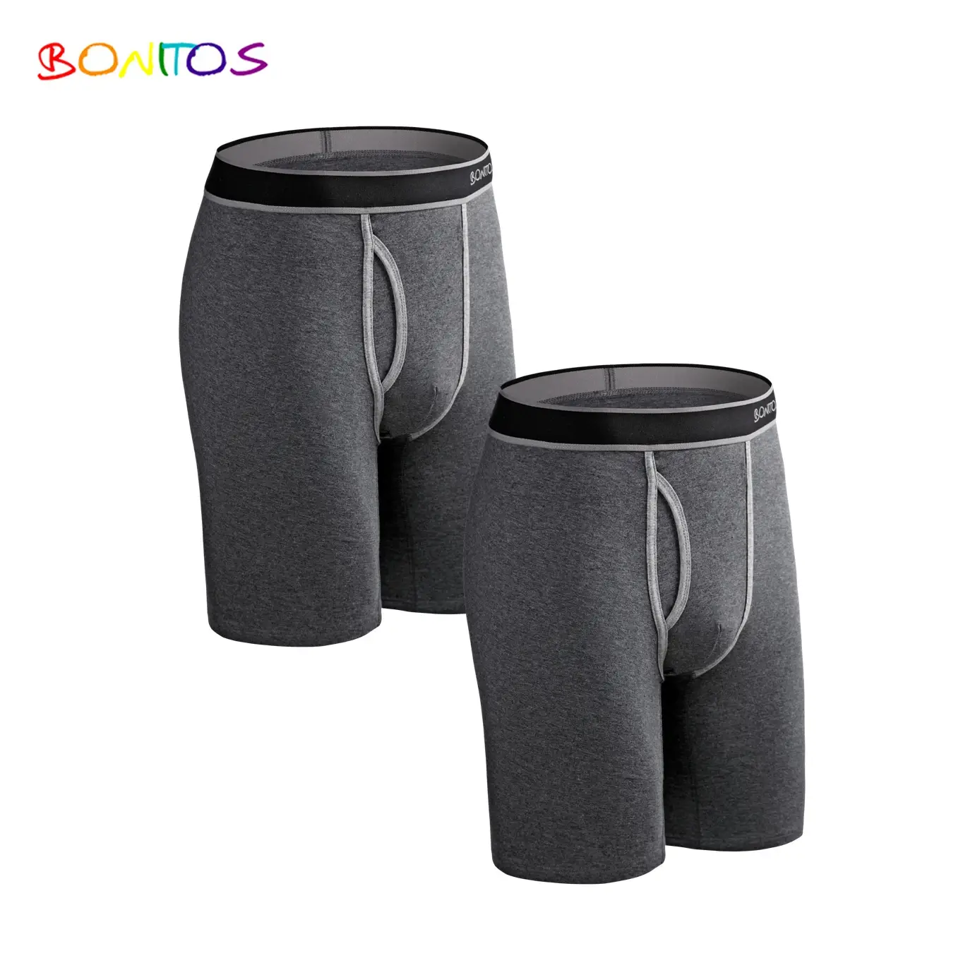 2 Buah Paket Celana Pendek Boxer Kaki Panjang Celana Dalam Pria Kit Celana Dalam Homme Celana Dalam Boxer Celana Dalam Slip untuk Pria Katun Pria Seksi Set Box Gym
