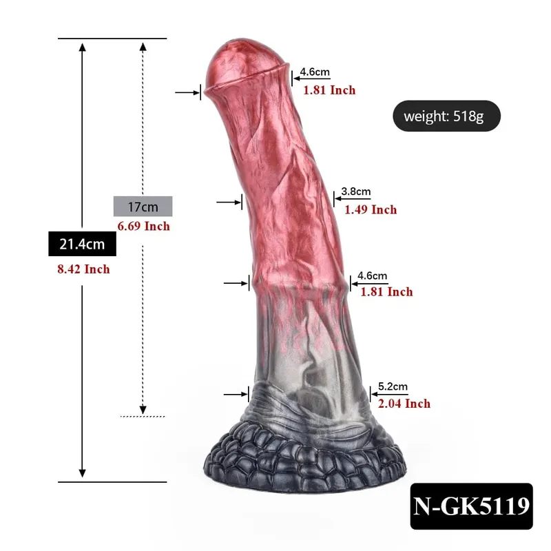 Silikonový koňský dildo anální kolík s velkým uzlem Vaginální stimulátor bodu G s přísavkou Sexuální hračka pro dospělé pro ženy Muži