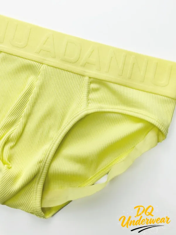 1PCS Einfarbig Gerippte Männliche Slips ADANNU Geprägte Logo Elastische Taille Stretch Komfort Täglichen Bikini Unterhose AD759