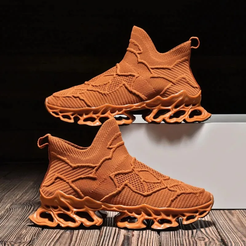 Men's Blade Type Shoes Breathable Shock Absorption Running Shoes Non-Slip Shoes For Jogging Tennis Gym Casual Walking Sneakers