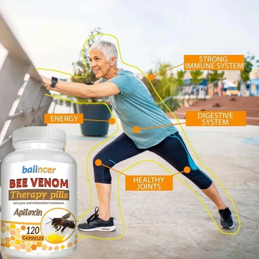 Bee Venom Extract Capsules - Relieves Joint Pain Promotes Bone Health Support Immunity — image 3