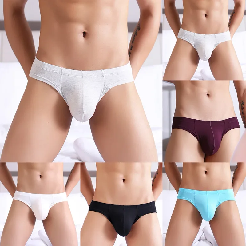 Seksowne męskie majtki Slip Cueca U wypukła bielizna oddychająca niskiej talii miękkie figi bielizna majtki z wysokim widelcem kalesony Calzoncillos