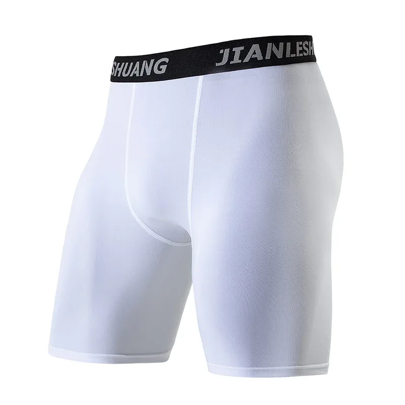 1/5 Uds. Ropa interior larga clásica para ciclismo en blanco y negro para hombre, pantalones cortos de entrenamiento integrales para correr y Fitness de varios tamaños para adolescentes