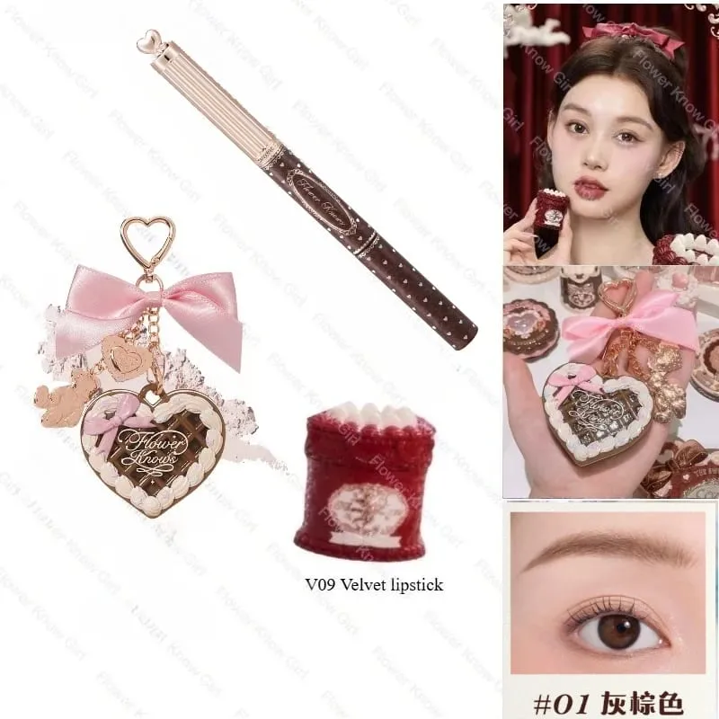 Flower Knows Lipstick Solid Perfume Mascara Set Long-Lasting Fragrance Gift for Women