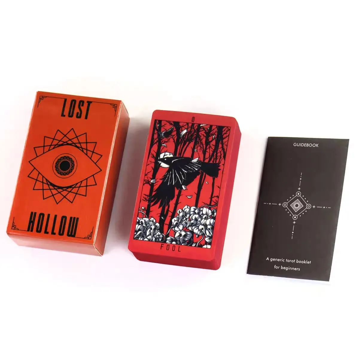Lost Hollow Tarot Deck 80 Cards Gothic Dark Art Oracle Divination With Guidebook English Fortune Telling Cards Witch Gift