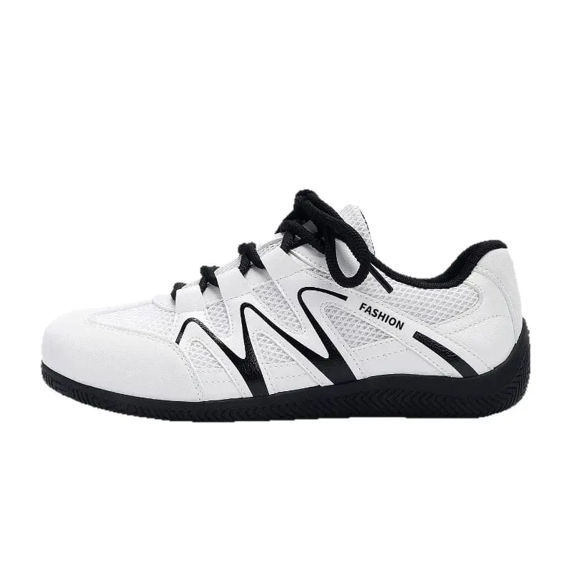 Men's Mesh Breathable Casual Sneakers Lace Up Flat Sole Fashion Sport Shoes Daily Walking Ladies Lightweight Athletic Footwear