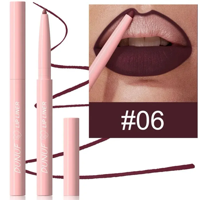 Matte Lip liner Pen 12Color Waterproof Fine Lipstick Slim Lip Outline Contour Makeup Dark Red Brown Lipstick Pencil Cosmetic — image 16