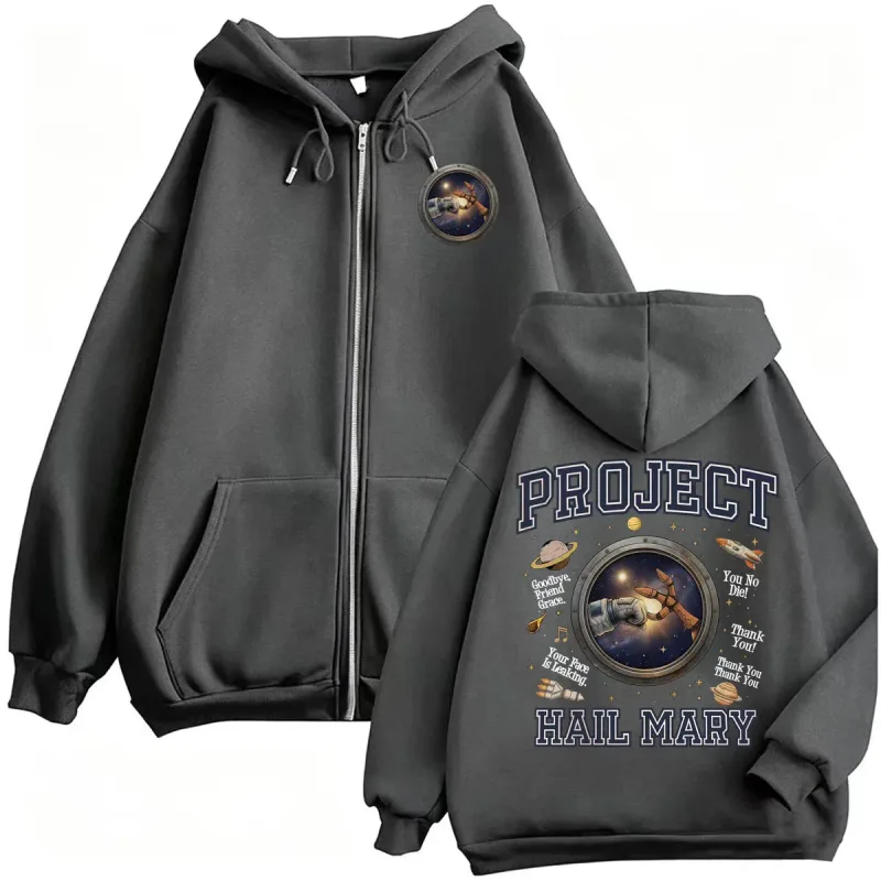 Project Hail Mary Sweatshirts Jacke Mäntel Rocky Jazz Hands Amaze Zip Up Hoodies Männer Frauen Mode Hochwertige Reißverschlusspullover