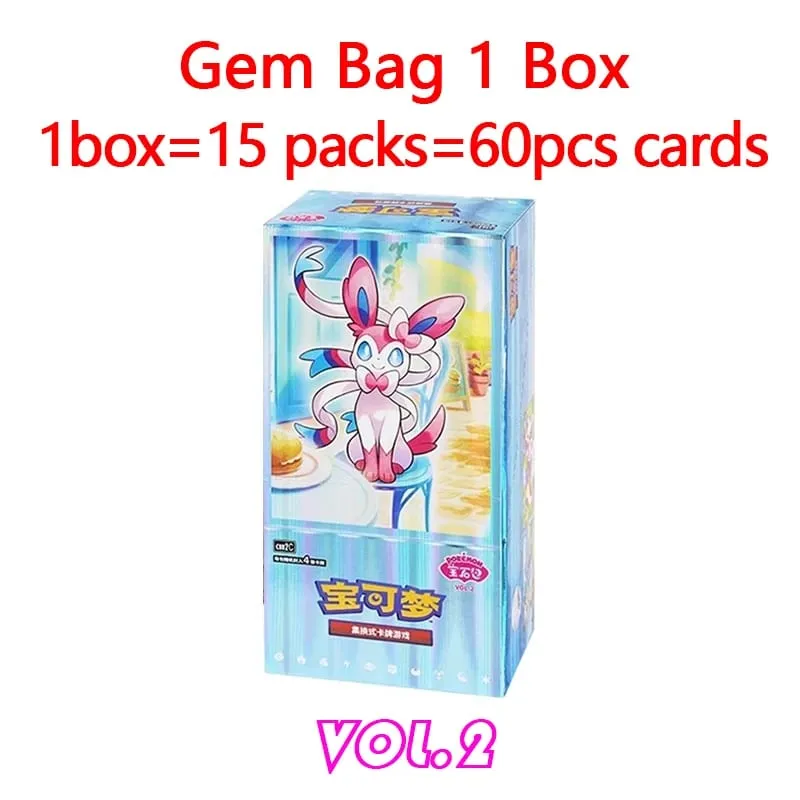 Original Pokemon GemPack Cards Vol.5 Vol.3 Vol.2 Vol.1 Trading PTCG Bag Gem Box Deck Sprigatito Eevee Pikachu Gengar Card Gift