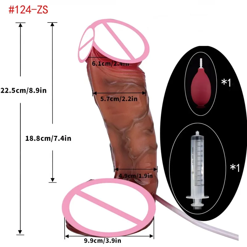 Lifelike Squirting Penis Silicone Ejaculation Large Realistic Dildo With Sucker Skin Touch Anal Sex Toys For Women