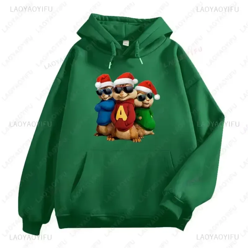 Alvin and The Chipmunks Anime Hoodies Eco Friendly A Letters Printing Sweatshirt Casual Streetwear Unisex Pullovers promo