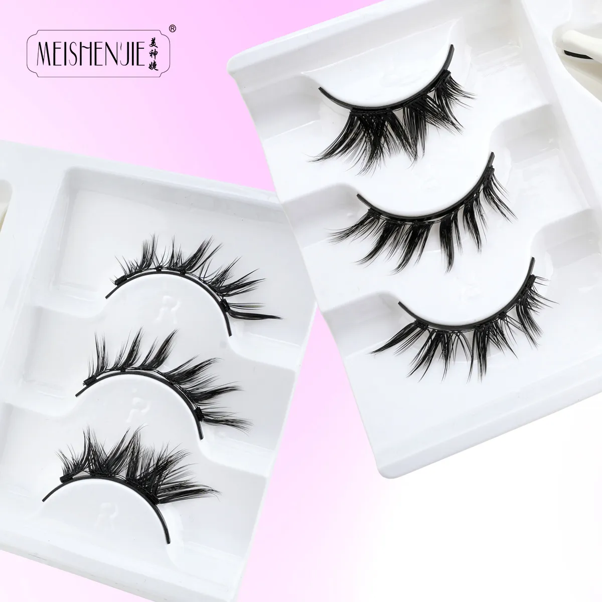 1/3 Pairs Magnetic Eye Lashes Handmade Eyelashes Soft Reusable Magnetic Lashes Natural Look 3D False Lashes Makeup Tweezers Set