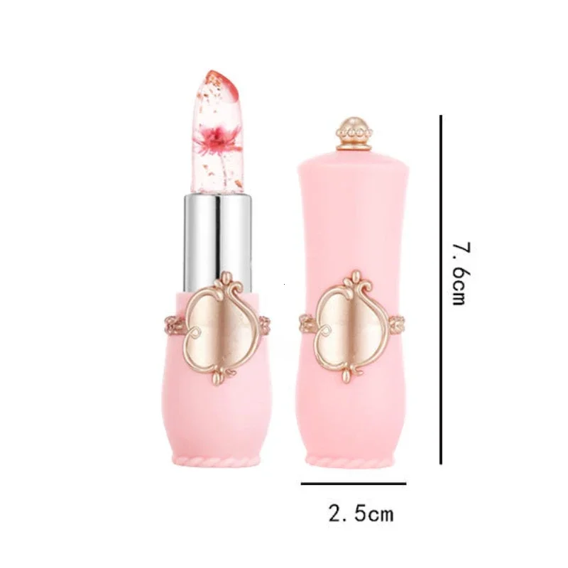 Flower Jelly Lipstick Set Temperature Change Moisturizer Flower Lip Stick Long Lasting Lip Balm Magic Color Change Lip Gloss Set — image 4